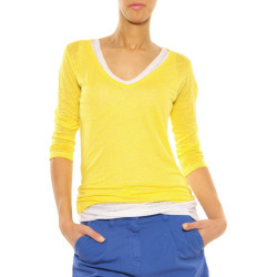 T-Shirt ”Double” Majestic Filatures yellow
